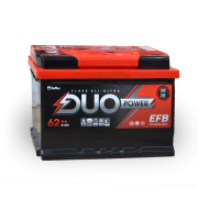 аккумулятор DUO POWER EFB 62 А/ч 610A обр.п. (242х175х175) 6СТ-62 VLЗ(R) низкий корпус