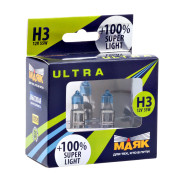 лампа МАЯК H3 12V 55W PK22s ULTRA Super Light +100% (ком-т 2шт.) арт. 82320SL+100