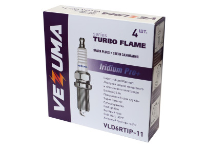 свечи VEZUMA для а/м NISSAN / RENAULT (упак. 4 шт.) "Iridium Pro+" арт. VLD6RTIP-11