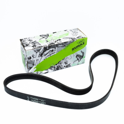 ремень SURAI поликлиновой 6PK1125 для а/м LADA 2110-2112, LADA KALINA, PRIORA дв. 1.6 (с ГУР и AC+) SR 00619