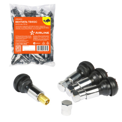 вентиль для б/к шин AIRLINE TR413C, (в уп.100 шт.) ATRV413C