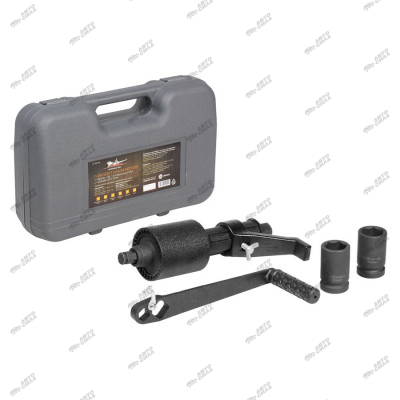 гайковерт механич. AIRLINE 1" 4800Нм 1:56, 1:3.8 двухскорост.  с головками 32 и 33мм пласт. кейс AT-MW-06