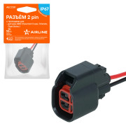 колодка соединительная AIRLINE 2 pin с проводами для датчика ABS Chevrolet Cruze, Orlando, Opel Astra J AECC181