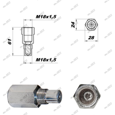 мини-катализаторы (обманка лямба-зонда с встроенным нейтрализатором) /никелерованные/ CBD MC101