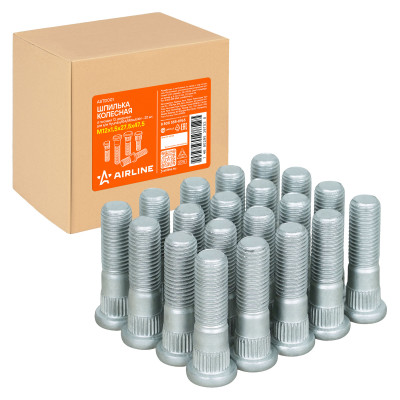 шпилька колесная AIRLINE M12x1,5x27,5x47,5, d посадки 13, дакромет для а/м Hyundai/KIA/Mitsubishi ASTD001