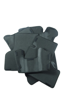 коврики салона Carpetelli Chevrolet Niva 2009-2020 комплект EVA ромб черный кант черный