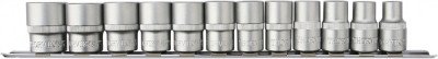набор головок THORVIK торцевых 1/2"DR 12-гранных 12 предм. (10-24 мм) на держателе арт.S13S1212SM