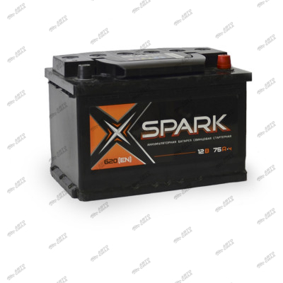 аккумулятор SPARK 75 А/ч 620A (278х175х190) 6СТ-75 VLЗ