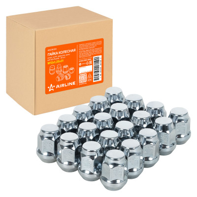 гайка колесная AIRLINE M12x1,25x31, конус, кл.19, закрытая, хром для а/м Suzuki ASCR030