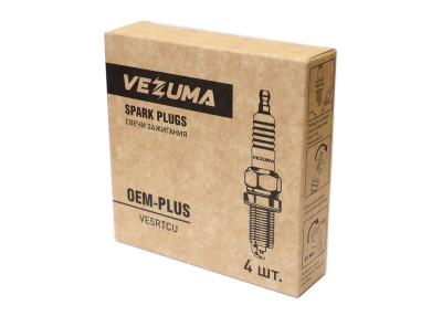 свечи VEZUMA для а/м ГАЗ 2410, 3110, 3302/UAZ 3151, УАЗ 469 (дв. 402) (упак. 4 шт.) "Premium X" арт. VE5RTCU