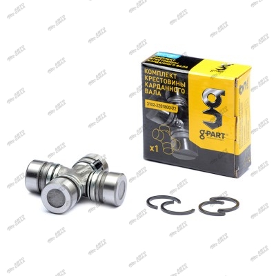 крестовина G-part для а/м ГАЗ Волга, ГАЗель, УАЗ в сборе с кольцами 3102-2201800-22