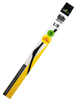 щетка с/о LivCar All Season бескаркасная, 28''/700 мм (10 адаптеров) арт. LCDV2870A