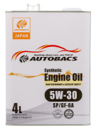масло моторное AUTOBACS ENGINE OIL SYNTHETIC 5W30 SP/GF-6A 4л (Сингапур) A00032428