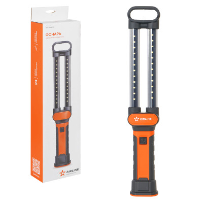 фонарь-переноска AIRLINE аккум. COB LED (microUSB/12В/220В) с магнитом и крюком AFL-35W-05