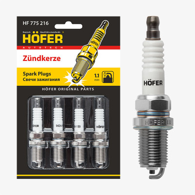 свечи HOFER для а/м LADA Vesta (15-)/X-Ray (15-) 16V (1,1мм) (блист. 4 шт.) (ан.BKR6E-11) HF 775 216