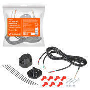 электропроводка для фаркопа с розеткой AIRLINE 12В 7-контактов 1,9м универсальная AEBI004