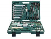 набор инстр. Jonnesway 77 пред.  1/4"DR 4-13мм,1/2" DR 12-32мм комб. кл. 8-19мм 47567 