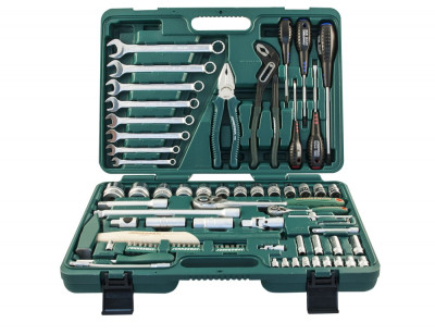 набор инстр. Jonnesway 77 пред.  1/4"DR 4-13мм,1/2" DR 12-32мм комб. кл. 8-19мм 47567 