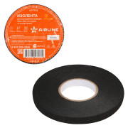 изолента AIRLINE для жгутирования проводки 9 мм*20 м, антискрип, на осн. флиса ADFT008