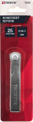 набор щупов THORVIK 25 пластин 0.04-1мм арт.TG25