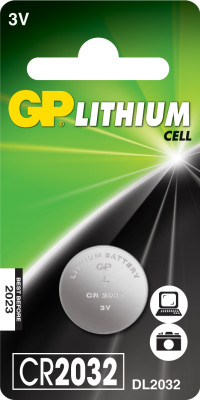 батарейка GP Lithium литиевая CR2032 3V BP1 (1 шт/уп.) 