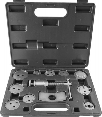 набор приспособлений для возврата поршней цилиндров THORVIK дисковых тормозов 12 предметов арт.ACPTK12