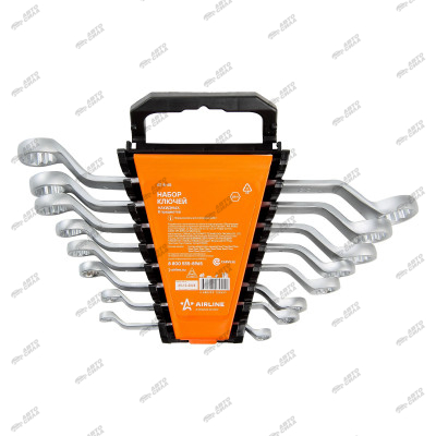 набор ключей AIRLINE  накидных 8 предм. 6*7,8*9,10*11,12*13,14*15,16*17,18*19,20*22мм пласт.держат. AT-8-48