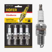 свечи HOFER для а/м ГАЗ/УАЗ с дв. ЗМЗ-405/406/409 (0,7мм, R) (блист. 4 шт.) (ан.BPR5ES) HF 775 239