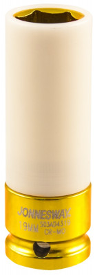 головка JonnesWay ударная глубокая торцевая 1/2"DR тонкостенная для легкосплавных колесных дисков 19мм арт.S03AD4319