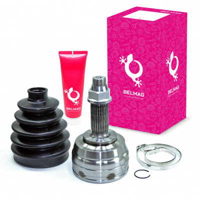 ШРУС БелМаг Renault Duster (HS 11-15), Fluence (L3 09-17), Megane (III 08-16), Scenic (III 09-16) 1.6i 6MT 4WD наружн. (ОЕМ 391001162R) BM.OCJ.034