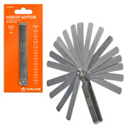 набор щупов AIRLINE 20пр. (0,05-1мм, L-100мм, стальной корпус), блистер ATBQ304