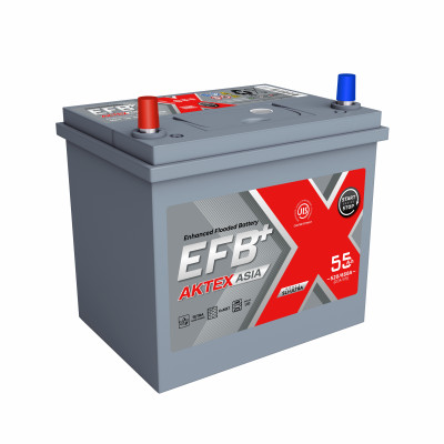 аккумулятор АКТЕХ EFB+ Asia 55 А/ч 520A (238x129x225) (конус узк.) 6СТ-55EFB/60B24R