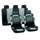 чехлы SKYWAY Люкс на сиденья полиэстер 11 пред. (черно-серый) премиум класса