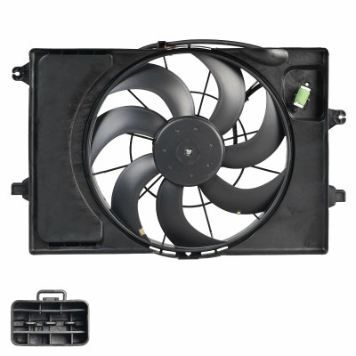 электровентилятор охлаждения LUZAR для а/м Peugeot Expert (16-)/Citroen Jumpy (16-) (с кожухом) (LFK 2008)