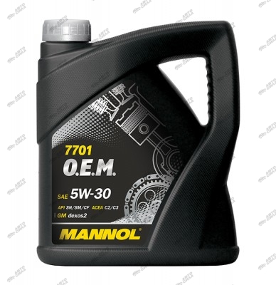 масло моторное MANNOL 5W30 Chevrolet, Opel син. 4л металл 7701