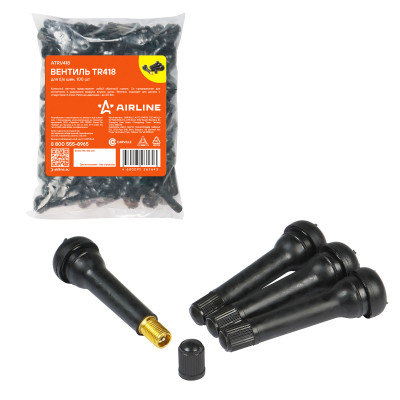 вентиль для б/к шин AIRLINE TR418, (в уп.100 шт.) ATRV418