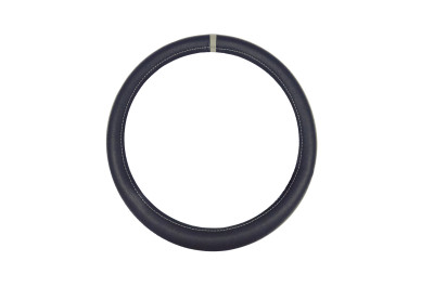 оплетка CARPETELLI на руль M кожа Nappa (черная кожа, бежевая нулевая отметка, бежевая нить) арт. CA017-NNBkBg