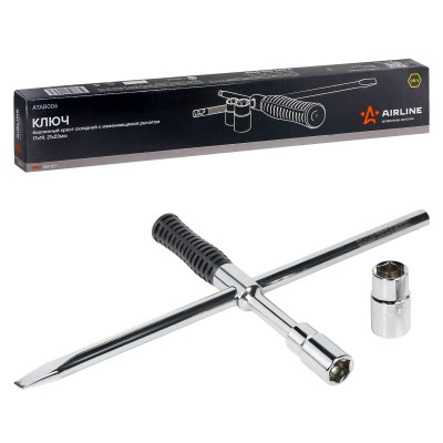 ключ баллонный AIRLINE крест складной с изменяющимся рычагом 17*19, 21*23 мм PRO ATAB006