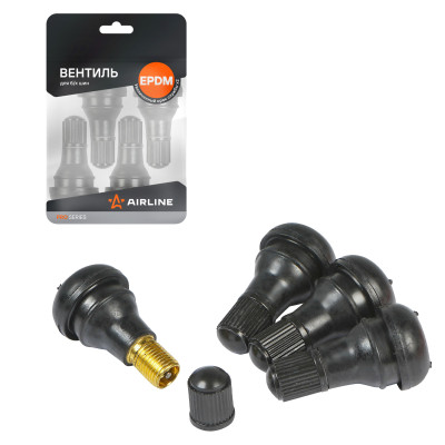 Вентиль «СОСОК» для б/к шин AIRLINE TR412 PRO, EPDM резина, 4 шт. ATRV412EPDM-01