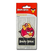 ароматизатор Angry Birds бумажный GIRL малина подвесной AB007