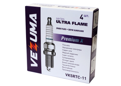 свечи VEZUMA для а/м HYUNDAI / KIA / MAZDA / MITSUBISHI / SUBARU (упак. 4 шт.) "Premium X" арт. VK5RTC-11