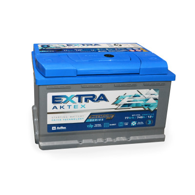 аккумулятор АКТЕХ EXTRA PREMIUM 77 А/ч 740A обр.п. (278х175х190 ) 6СТ-77 VL (R)