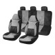 чехлы SKYWAY Forsage на сиденья велюр 9 пред.с бок. поддержк.спины,с литым подголовн.(черно-сер.) 