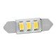 светодиод SKYWAY T11(C5W) 12V 4 SMD диодов с цоколем 36мм 1-контактная Белая Салон, номер min2 S08201168 