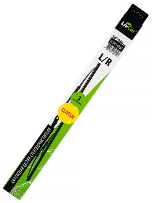 щетка с/о LivCar Classic каркасная 14''/350 мм (3 адаптера) арт. LCDV1435C