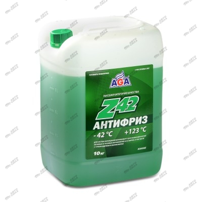 антифриз AGA G12++ (-42С) зеленый 10л арт. AGA050Z