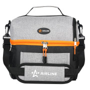 сумка-холодильник AIRLINE 9л, 25*22.5*16.5см, водонепр., PRO,  чер./сер ADCB001