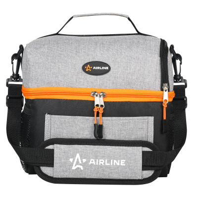 сумка-холодильник AIRLINE 9л, 25*22.5*16.5см, водонепр., PRO,  чер./сер ADCB001