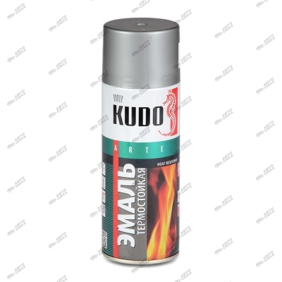 краска KUDO 520 мл термостойкая серебристая KU-5001