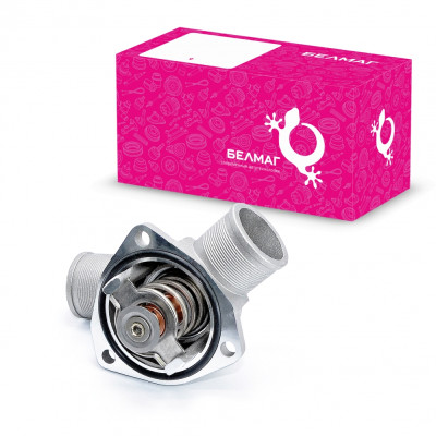 термостат БелМаг ВАЗ 2108-21099, 2110-2112, 2113-2115, 2170-2172 (с 2013 г.в.) в сборе с нижней крышкой BM.0280